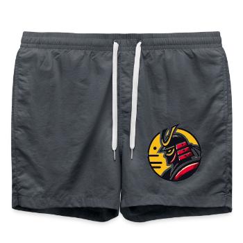 Samouraï jaune - Short de bain - charbon - Devant - AI Model Male 185 light (185cm)