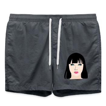 Cadeau de poupée manga - Short de bain - charbon - Devant - AI Model Male 185 light (185cm)