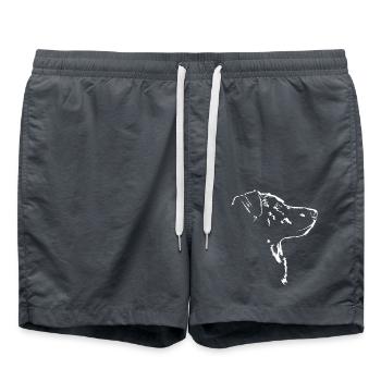 Beauceron Silhouette Hund Hunde Wilsigns - Badeshorts - Anthrazit - Vorne - AI Model Male 185 light (185cm)