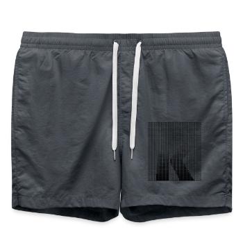 Letter K, Name, der Buchstabe K - Badeshorts - Anthrazit - Vorne - AI Model Male 185 light (185cm)