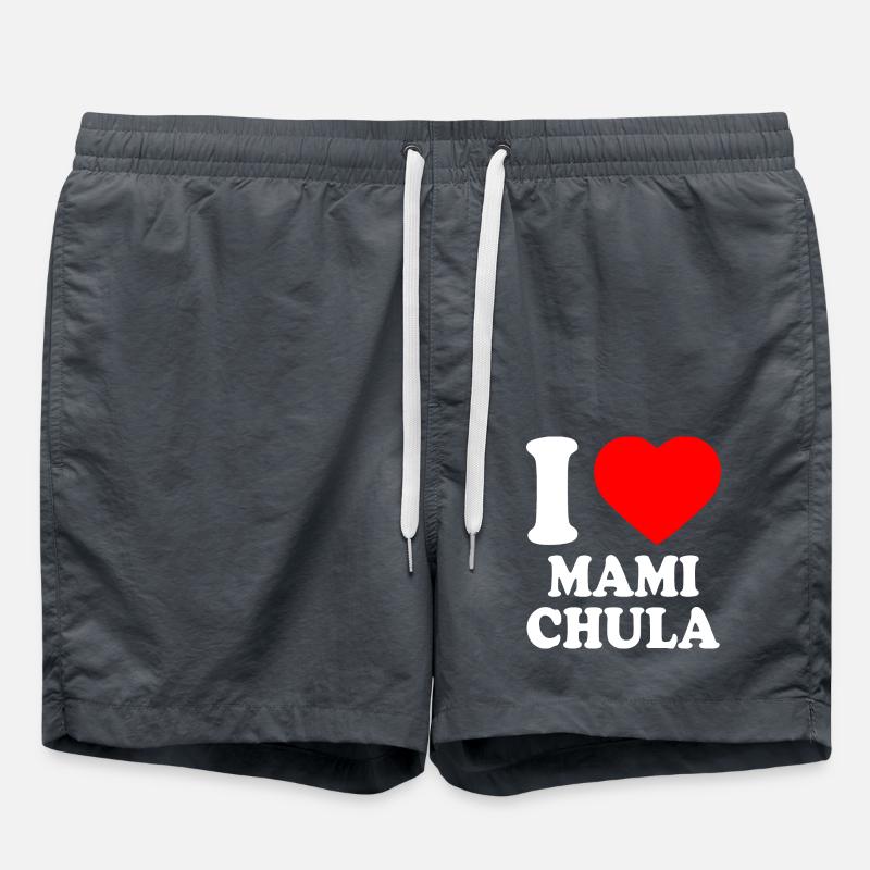 I love mami chula - Swim Trunks - anthracite