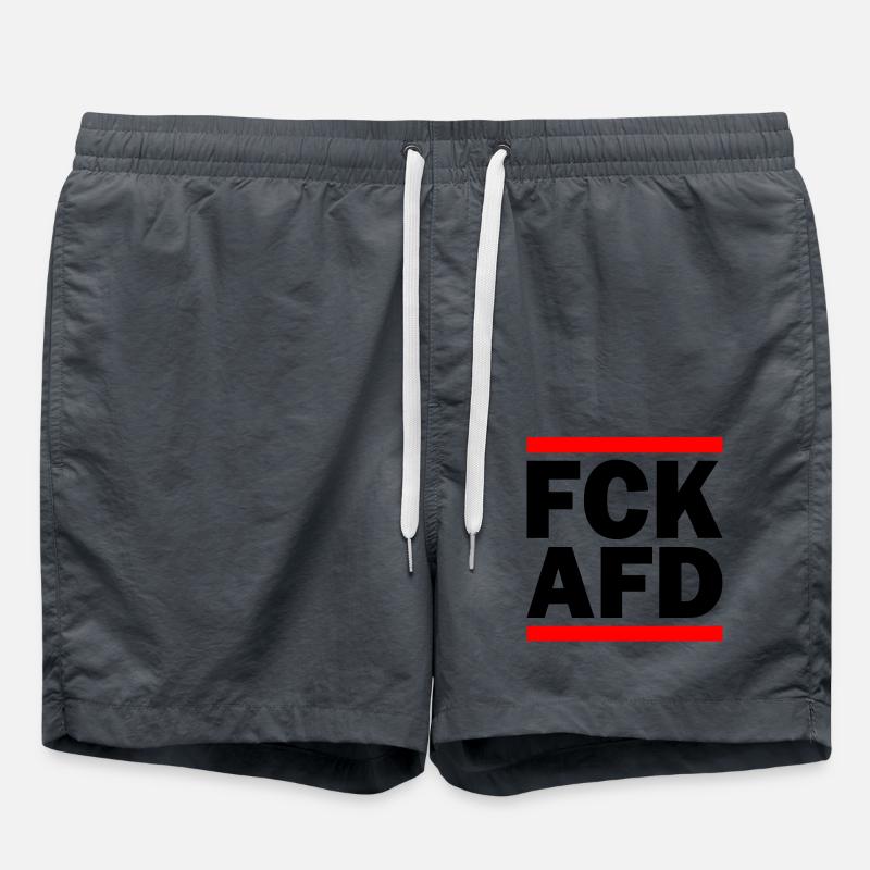 Fuck afd - Swim Trunks - anthracite