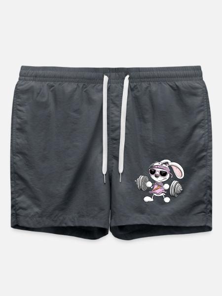 Strength Training Rabbit Fitness Weight Exercise - Swim Trunks - anthracite