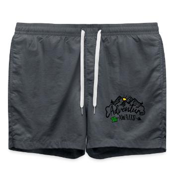 Adventure Awaits - Swim Trunks - anthracite - Front - AI Model Male 185 light (185cm)
