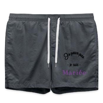 FUTURE MARIEE. EVJF. MARIEE. TEAM. TEAM MARIEE - Short de bain - charbon - Devant - AI Model Male 185 light (185cm)