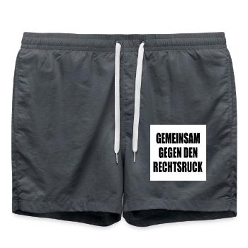Ensemble contre un virage à droite - Short de bain - charbon - Devant - AI Model Male 185 light (185cm)