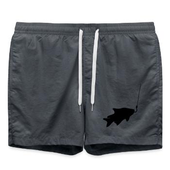 caught fish fishing swim sea koeder fish - Swim Trunks - anthracite - Front - AI Model Male 185 light (185cm)
