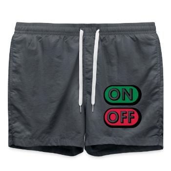 On Off Buttons - Badeshorts - Anthrazit - Vorne - AI Model Male 185 light (185cm)
