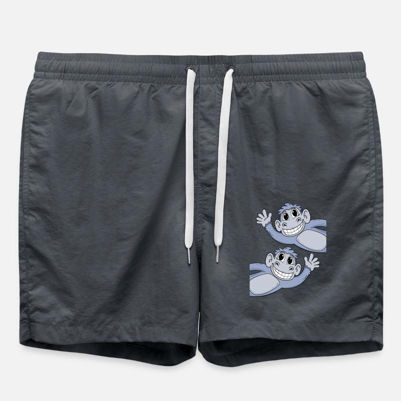 Monkey Monkeys - Swim Trunks - anthracite