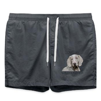 Ich liebe meinen Hund Weimaraner - Badeshorts - Anthrazit - Vorne - AI Model Male 185 light (185cm)