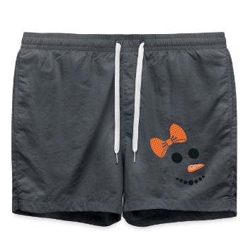 Snowwoman Snowman - Swim Trunks - anthracite - Front - AI Model Male 185 light (185cm)