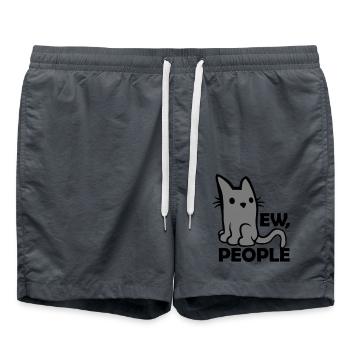Quote ew people cat - Swim Trunks - anthracite - Front - AI Model Male 185 light (185cm)