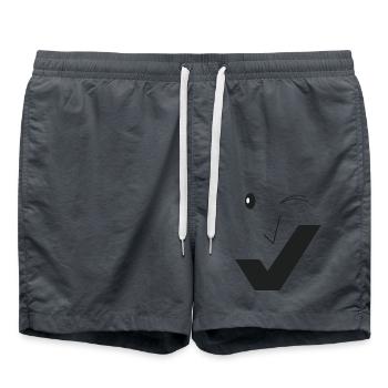Feines Lächeln - Feines Gesicht C02 - Badeshorts - Anthrazit - Vorne - AI Model Male 185 light (185cm)