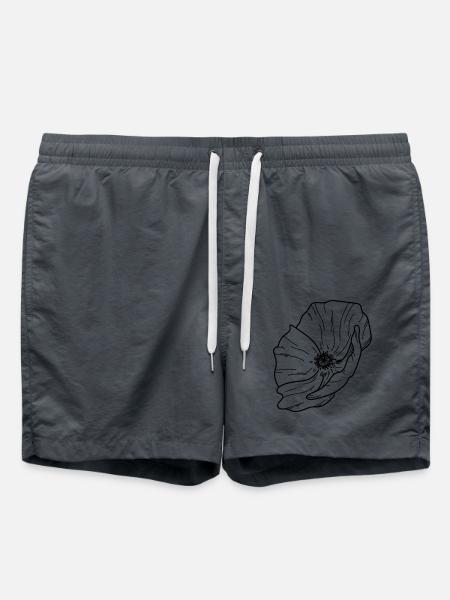 Mohn Blume - Badeshorts - Anthrazit