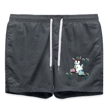 Easter eggs Easter festival Easter bunny rabbit child - Swim Trunks - anthracite - Front - AI Model Male 185 light (185cm)