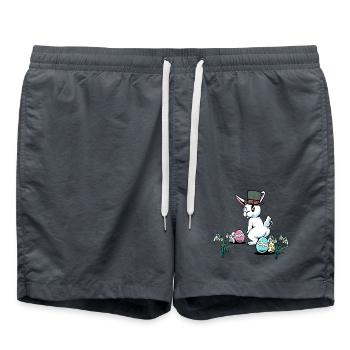 Easter Bunny Easter Easter Festival Easter Eggs Nest Child - Swim Trunks - anthracite - Front - AI Model Male 185 light (185cm)