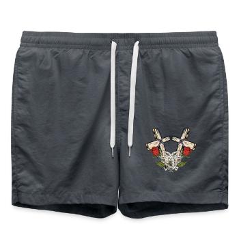 Halloween horreur Vampire Croix - Short de bain - charbon - Devant - AI Model Male 185 light (185cm)