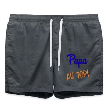 PAPA - Short de bain - charbon - Devant - AI Model Male 185 light (185cm)