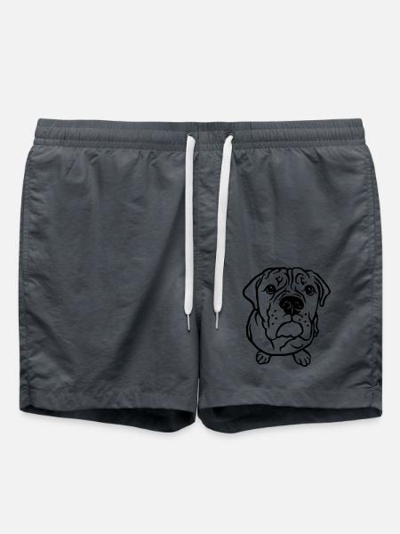Bulldog bettelnd - Badeshorts - Anthrazit