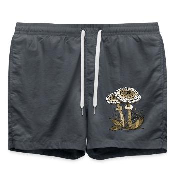 Pilze - Badeshorts - Anthrazit - Vorne - AI Model Male 185 light (185cm)