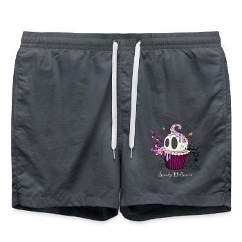 Spooky Halloween - Swim Trunks - anthracite - Front - AI Model Male 185 light (185cm)