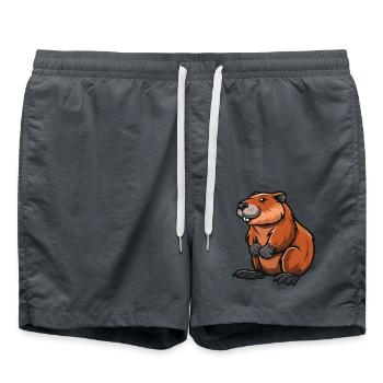 Bande dessinée Hamster - Short de bain - charbon - Devant - AI Model Male 185 light (185cm)