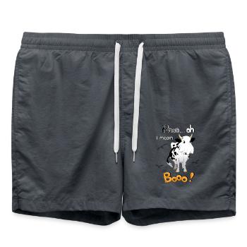 Cow Halloween Mooo - Swim Trunks - anthracite - Front - AI Model Male 185 light (185cm)