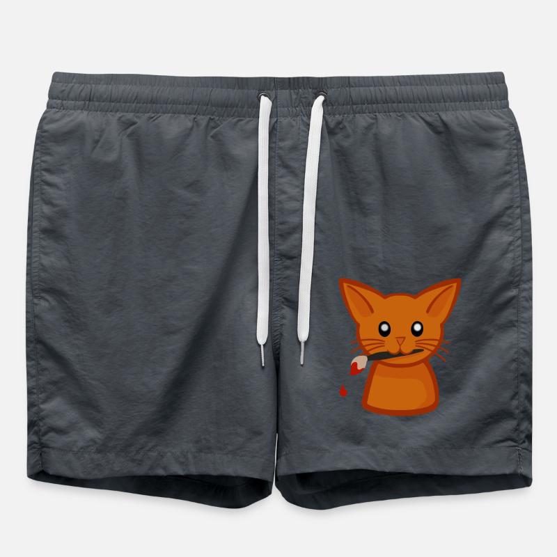 Kritzelkatze - Badeshorts - Anthrazit