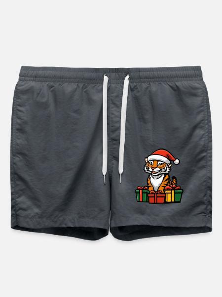 Tiger Weihnachten Geschenke - Badeshorts - Anthrazit