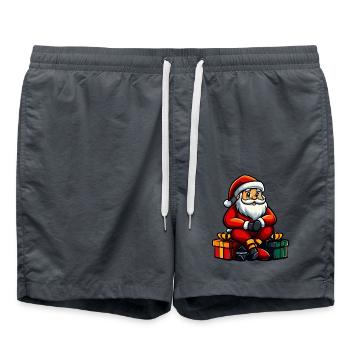 Cadeaux de Noël du Père Noël - Short de bain - charbon - Devant - AI Model Male 185 light (185cm)