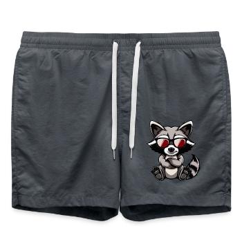 raton laveur Bande dessinée cool - Short de bain - charbon - Devant - AI Model Male 185 light (185cm)