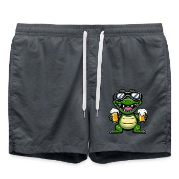 Alligator Après Ski Beer Comic - Swim Trunks - anthracite - Front - AI Model Male 185 light (185cm)