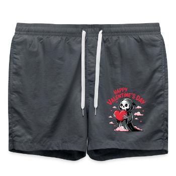 faucheuse amoureuse avec coeur - Short de bain - charbon - Devant - AI Model Male 185 light (185cm)