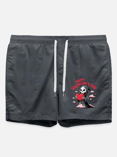 faucheuse amoureuse avec coeur - Short de bain - charbon