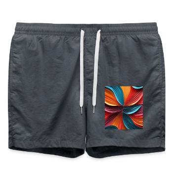 Colorful abstract paperColorful abstract with - Swim Trunks - anthracite - Front - AI Model Male 185 light (185cm)