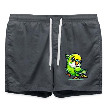 perruche ondulée - Short de bain - charbon - Devant - AI Model Male 185 light (185cm)