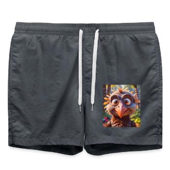 animaux africains super mignons – Vautour - Short de bain - charbon - Devant - AI Model Male 185 light (185cm)