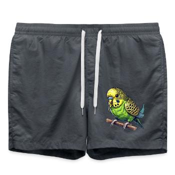 Perruche ondulée - Short de bain - charbon - Devant - AI Model Male 185 light (185cm)