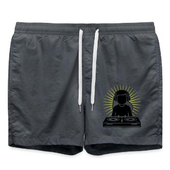 DJ Party Turntables - Swim Trunks - anthracite - Front - AI Model Male 185 light (185cm)