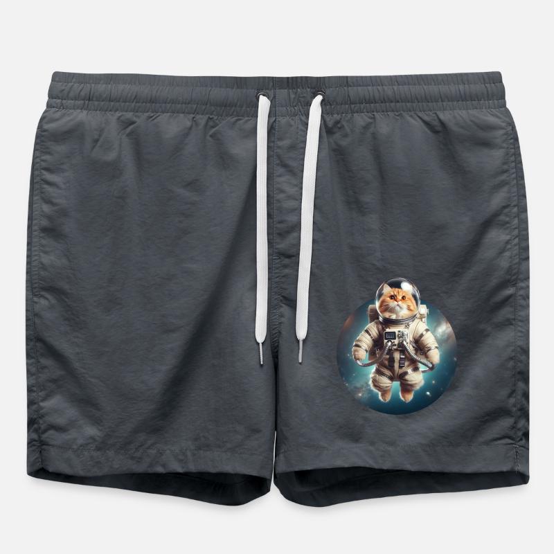 Space Cat - Swim Trunks - anthracite