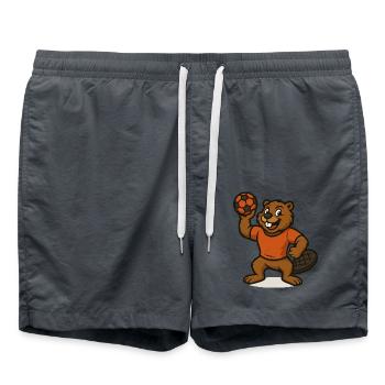 handball biber - Badeshorts - Anthrazit - Vorne - AI Model Male 185 light (185cm)