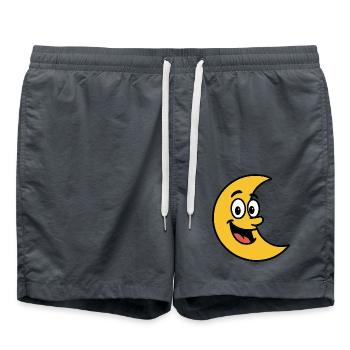 Moon Comic - Swim Trunks - anthracite - Front - AI Model Male 185 light (185cm)