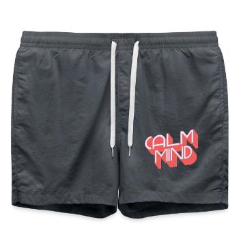 Peace of mind – Find your inner balance - Swim Trunks - anthracite - Front - AI Model Male 185 light (185cm)