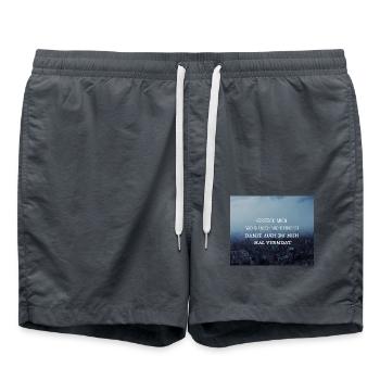 Ich will nur - Philipp Poisel - Badeshorts - Anthrazit - Vorne - AI Model Male 185 light (185cm)