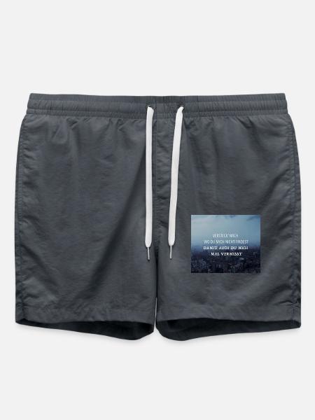 Ich will nur - Philipp Poisel - Badeshorts - Anthrazit