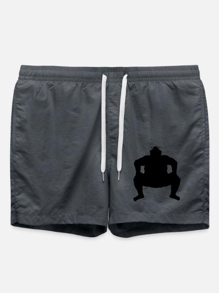 sumoringer sumo wrestler asian japanese sport r - Swim Trunks - anthracite