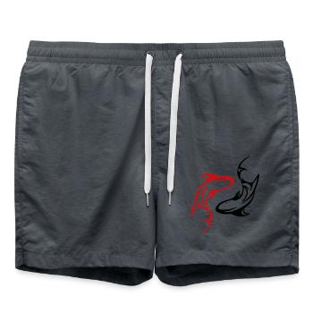 Haie - Yin Yang - In alle Vector Farben - Badeshorts - Anthrazit - Vorne - AI Model Male 185 light (185cm)