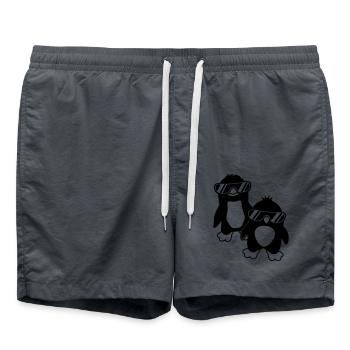 Crew Pinguine 2 Freunde - Badeshorts - Anthrazit - Vorne - AI Model Male 185 light (185cm)