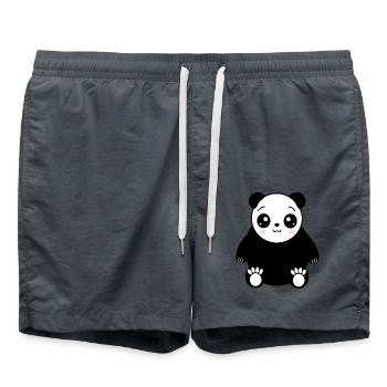 Pandabär Kawaii Kleidung Kawaii Tiere - Badeshorts - Anthrazit - Vorne - AI Model Male 185 light (185cm)