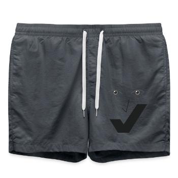 Feines Lächeln - Feines Gesicht C04. - Badeshorts - Anthrazit - Vorne - AI Model Male 185 light (185cm)